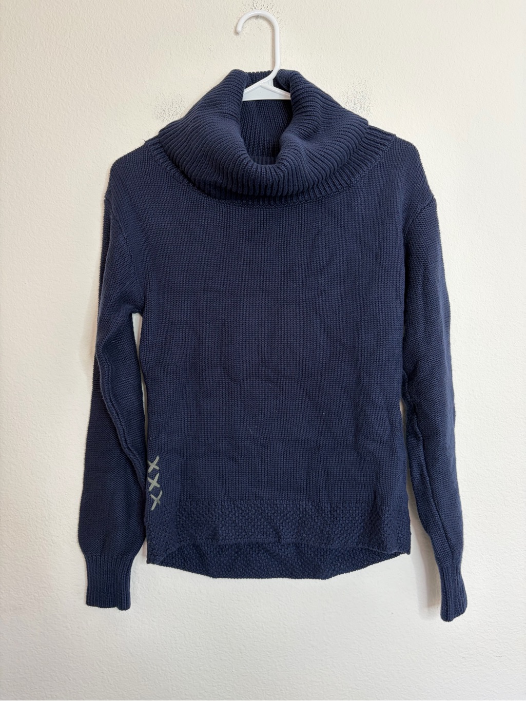 Nwot Alp N Rock Navy Blue Turtle Cowl Neck Sweater Xs-S